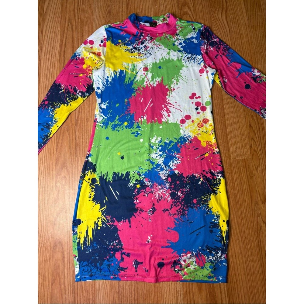 Colorful fun pattern dress - Picture 6 of 7